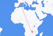 Flyrejser fra Lusaka til Mahon