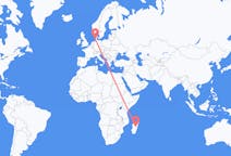 Flyreiser fra Antananarivo, Madagaskar til Westerland, Tyskland