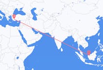 Lennot Kuchingista, Malesia Denizliin, Turkki
