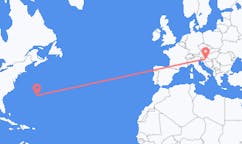 Lennot Bermudasta, Yhdistynyt kuningaskunta Zagrebiin, Kroatia