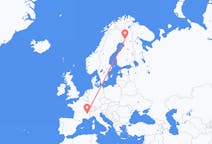 Flug frá Rovaniemi, Finnlandi til Grenoble, Frakklandi