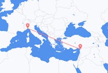 Lennot Genovasta, Italia Hatayn maakuntaan, Turkki