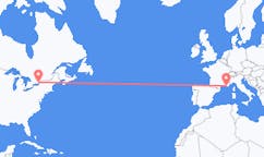 Flyrejser fra Kingston, Canada til Toulon, Frankrig