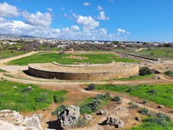 Photo of aerial view of Paphos with the Orthodox Cathedral of Agio Anargyroi, Cyprus.