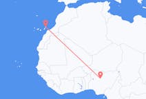 Lennot Kadunasta, Nigeria Lanzarotelle, Espanja