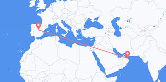 Lennot Omanista Espanjaan