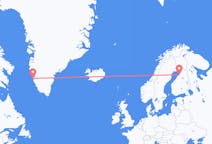 Flyreiser fra Uleåborg, til Nuuk