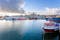 Photo of beautiful sky over Penzance Harbour, Cornwall ,England.