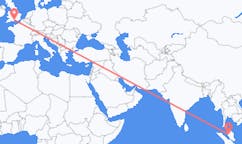 出发地 马来西亚怡保前往英格兰的南安普敦的航班