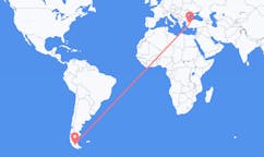 Flüge von Punta Arenas, Chile nach Kütahya, die Türkei