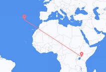 ケニアのエルドレットから、ポルトガルのサンタマリアまでのフライト