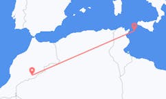 出发地 摩洛哥扎戈拉目的地 意大利潘泰莱里亚的航班