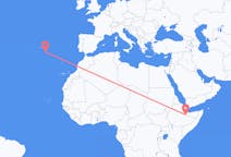 Flyrejser fra jijiga, Etiopien til Santa Maria, Portugal