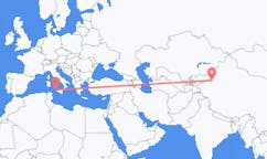 Flyreiser fra Aksu City, Kina til Trapani, Italia