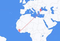 Flyrejser fra Monrovia, Liberia til Bursa, Tyrkiet