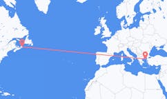 Flyreiser fra Sydney i Nova Scotia, Canada til Lemnos, Hellas
