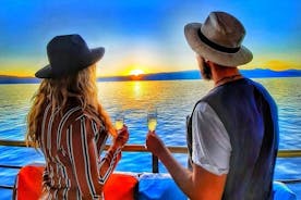 1,5 uur durende cruise bij zonsondergang op het meer van Ohrid
