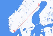 스웨덴 스켈레프테오에서 출발해 노르웨이 크리스티안산드에게(으)로 가는 항공편