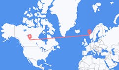 出发地 加拿大麦克默里堡目的地 挪威弗盧勒的航班
