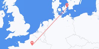 出发地 法国目的地 丹麦的航班