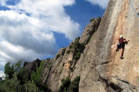 Escalada en la montaña de Montserrat