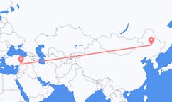 Lennot Daqingista, Kiina Gaziantepiin, Turkki