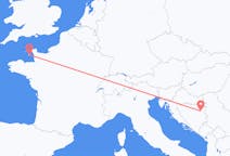 Flyreiser fra Tuzla, til Saint Helier