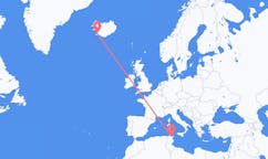 Loty z Tunis, Tunezja do Reykjaviku, Islandia
