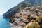 photo of Positano Amalfi Coast Italy Landscape Sunny and happiness view sea water blue and sky Italian village Ravello Nocelle Cinque terre pizza.
