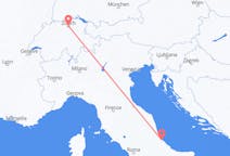 Flyreiser fra Zürich, Sveits til Pescara, Italia