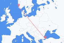 Loty z Stavanger Do Istambułu