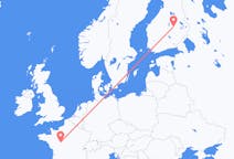 핀란드 쿠오피오에서 출발해 프랑스 투어에(으)로 가는 항공편