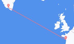 Flyreiser fra La Rochelle, Frankrike til Narsaq, Grønland
