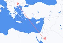 Lennot Tabukista, Saudi-Arabia Kavalan prefektuuriin, Kreikka