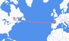 Flyreiser fra Québec, Canada til Vitoria, Spania