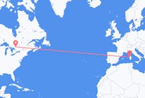 出发地 加拿大北灣目的地 意大利阿尔盖罗的航班