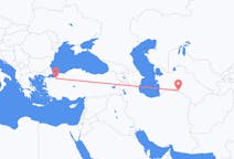 Flug frá Ashgabat, Túrkmenistan til Bursa, Tyrklandi