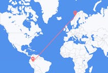 Flyg från Iquitos, Peru till Bodø, Norge