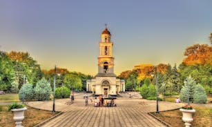 Beautiful summer view of centre Chisinau.