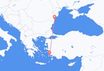 Vluchten van Kos, Griekenland naar Constanta, Roemenië
