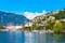 Photo of panoramic aerial view of Locarno that is a town located on the shore of Lake Maggiore in the Ticino canton in Switzerland.