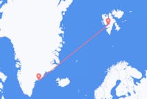 Flyg från Svalbard till Kulusuk