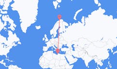 Flyreiser fra Benghazi, Libya til Hammerfest, Norge