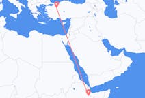 Flüge von Jijiga, Äthiopien nach Eskişehir, die Türkei