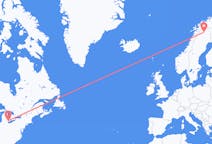 Flyrejser fra Windsor, Canada til Kiruna, Sverige