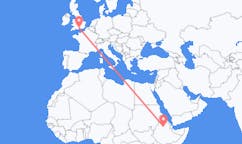 Flyreiser fra Lalibela, Etiopia til Southampton, England