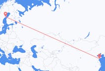 Flights from Qingdao to Umeå