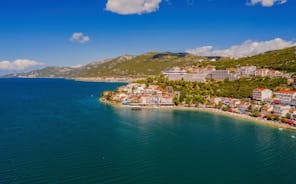 Photo of aerial view of Neum seaside resort on the Adriatic Sea, is the only coastal access in Bosnia and Herzegovina.