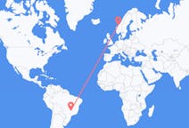 Рейсы из Уберландии, Бразилия в Кристиансунн, Норвегия