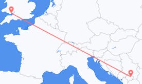 Flights from Wales to Kosovo